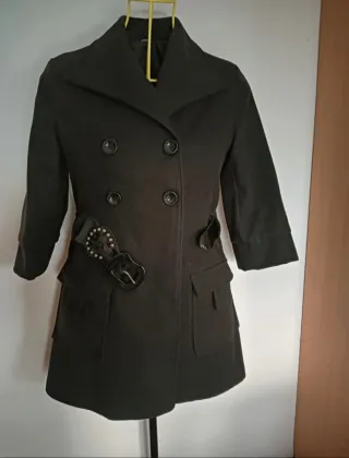 Cappotto nero doppiopetto taglia S/M