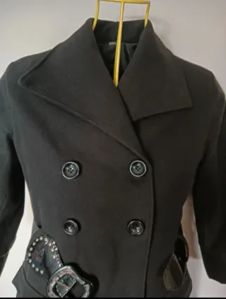 Cappotto nero doppiopetto taglia S/M