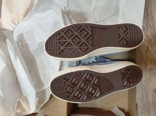 Converse plataforma azul y blanco
