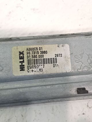 ELEVALUNAS TRASERO IZQUIERDO PEUGEOT 208