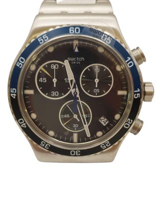 RELOJ CRONOGRAFO SWATCH YVS507G DARK BLUE IRONY + CAJA *A ESTRENAR