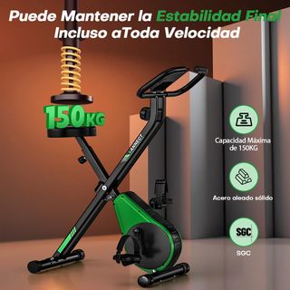 VANNECT Bicicleta Estatica Plegable con 16 Niveles