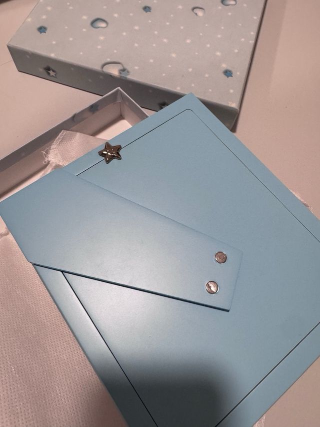 Marco de plata para bebé con perros