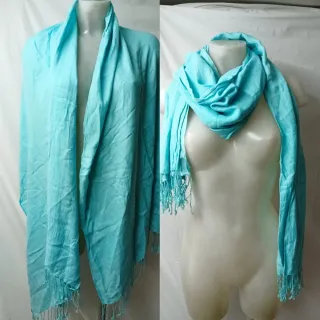 Stola/foulard Pashmina donna blu/verde acqua