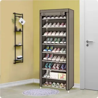 Scarpiere 8 ripiani  beige/grigio