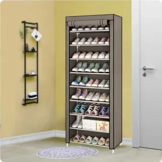Scarpiere 8 ripiani  beige/grigio