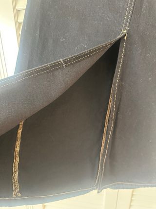 Falda larga vaquera Zara negra