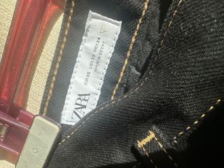 Falda larga vaquera Zara negra