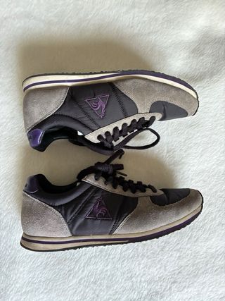 Zapatillas Le Coq Sportif grises y moradas