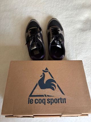 Zapatillas Le Coq Sportif grises y moradas