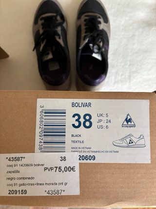 Zapatillas Le Coq Sportif grises y moradas