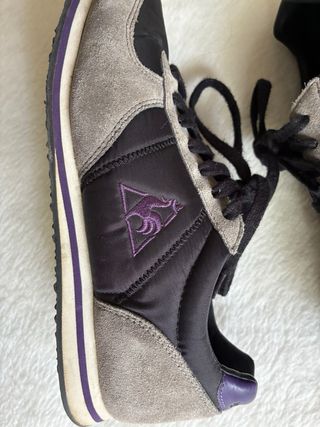 Zapatillas Le Coq Sportif grises y moradas