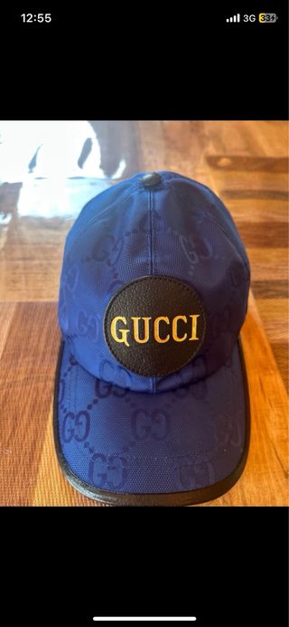 Gorra Gucci Azul y Dorada
