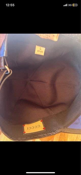 Gorra Gucci Azul y Dorada
