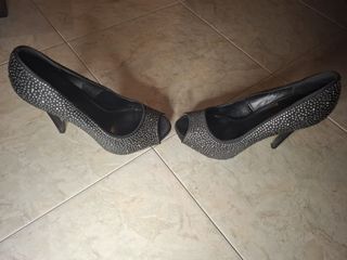 Scarpe con tacco e strass 38