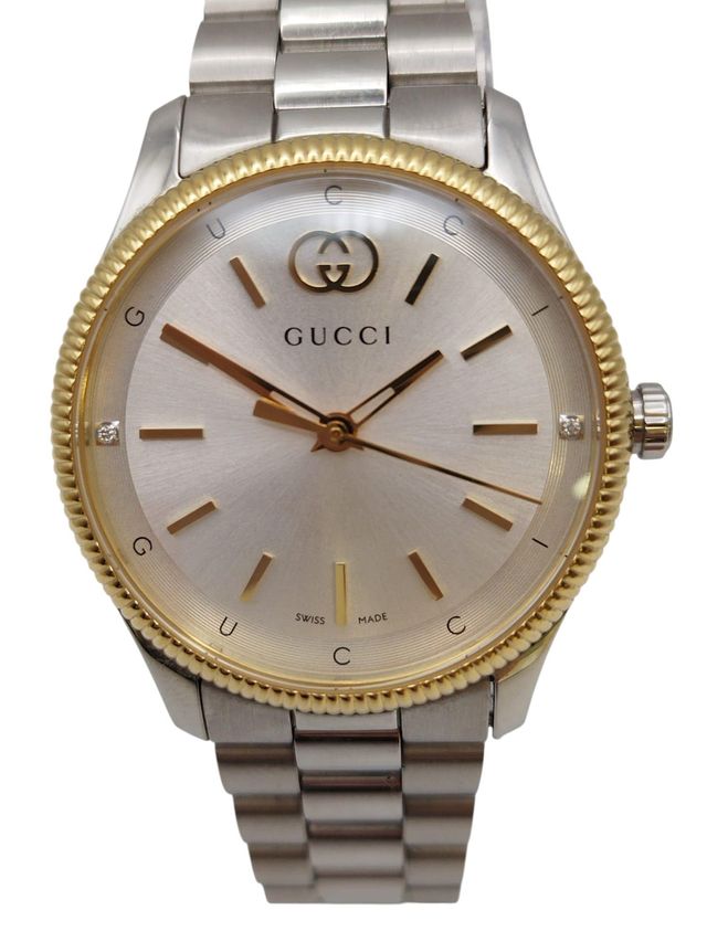 RELOJ DE MUJER GUCCI GP10 G-TIMELESS DIAL PLATA ACERO 29MM CUARZO YA1265070 + CAJA