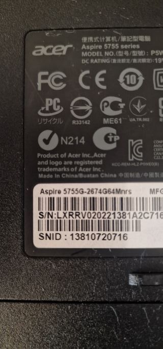 Acer Aspire 575 Ordenador Portátil i7