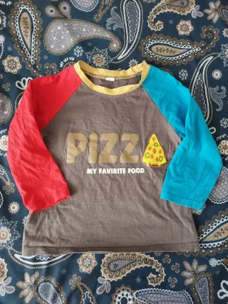 Camiseta infantil manga larga PIZZA