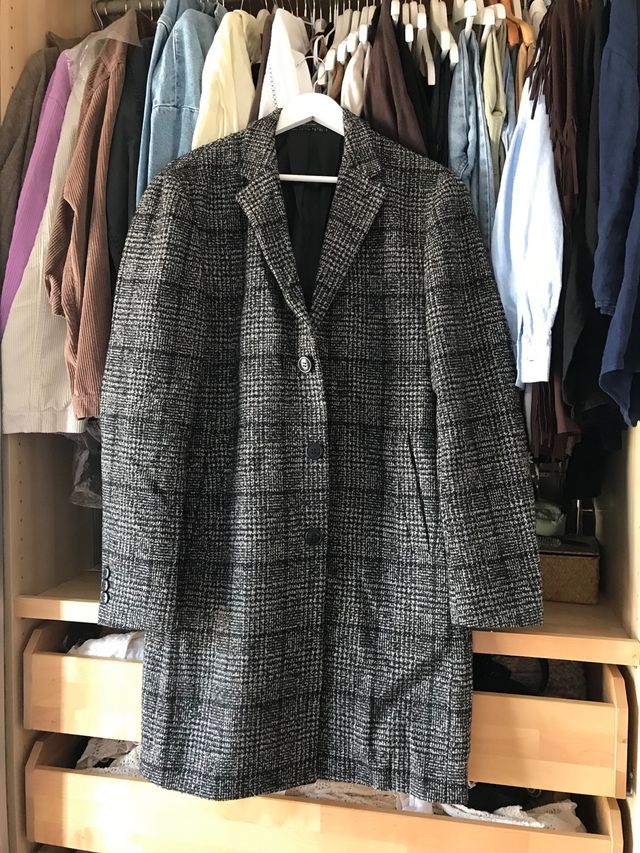 Abrigo cuadros hombre