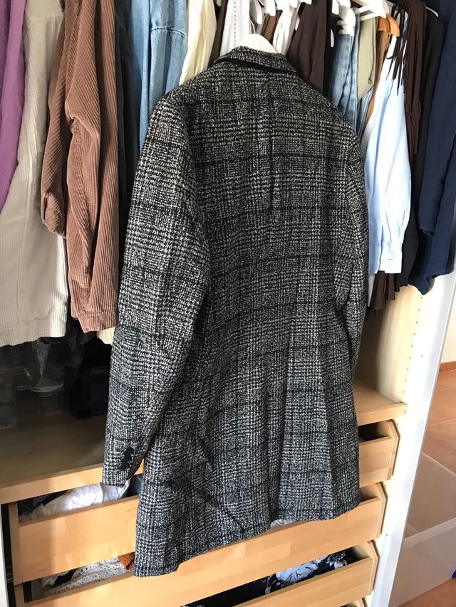 Abrigo cuadros hombre