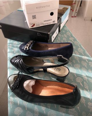 Lote 3 pares zapatos Hispanitas Talla 40