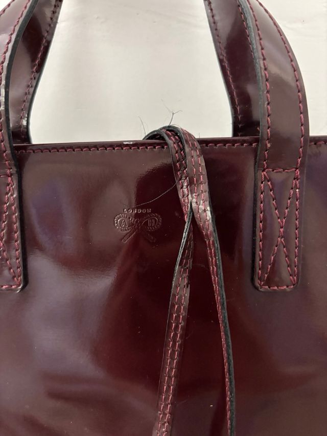 Bolso Anya Hindmarch Piel Burdeos