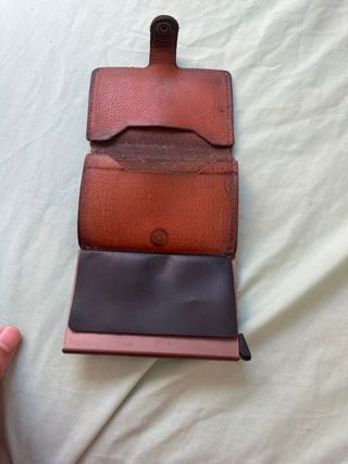 Cartera de cuero para tarjetas