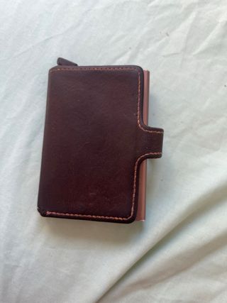 Cartera de cuero para tarjetas