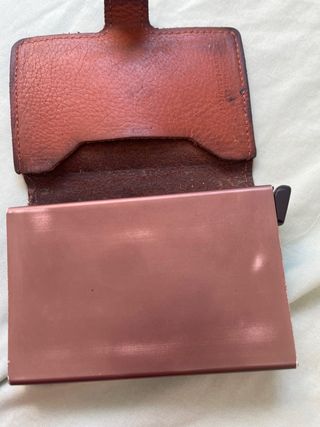 Cartera de cuero para tarjetas