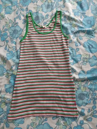 Camiseta Levi's Rayas Verdes y Rojas Talla S