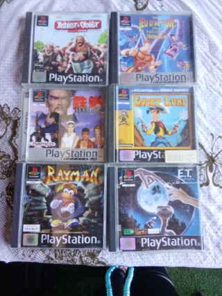 Lote Juegos PS1: Astérix, Tekken 2, Rayman, E.T.
