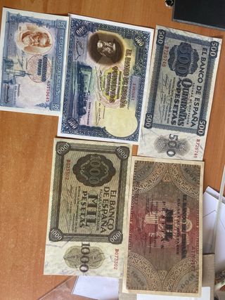 Billetes Pesetas España (Reproducción)