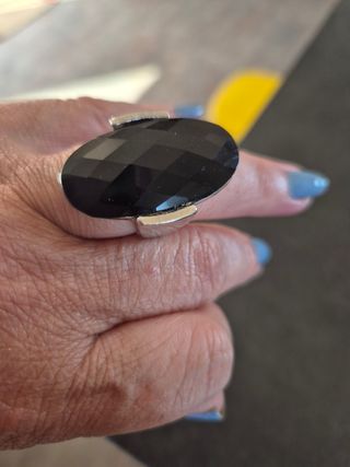 Conjunto Collar y Anillo Piedra Negra