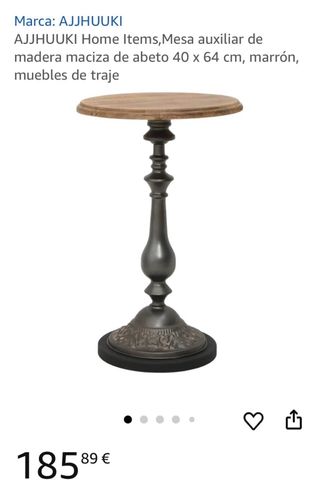 Mesa auxiliar AJJHUUKI madera y metal