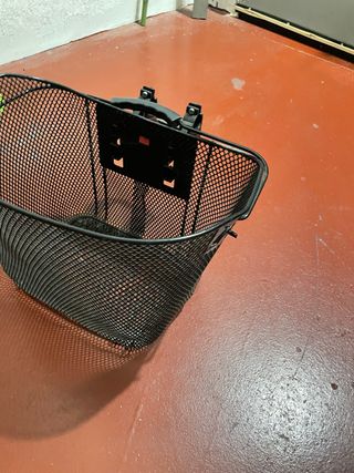Cesta Delantera Bicicleta Negra