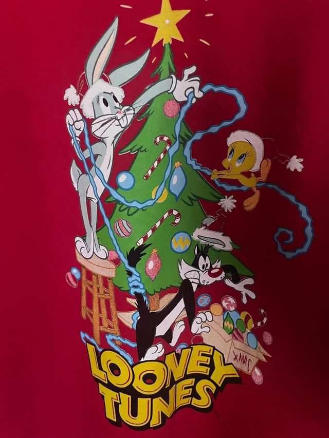 Sudadera Looney Tunes Navidad Talla S Hombre