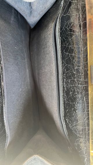 Bolso/cartera vintage años 80 ante con cadena