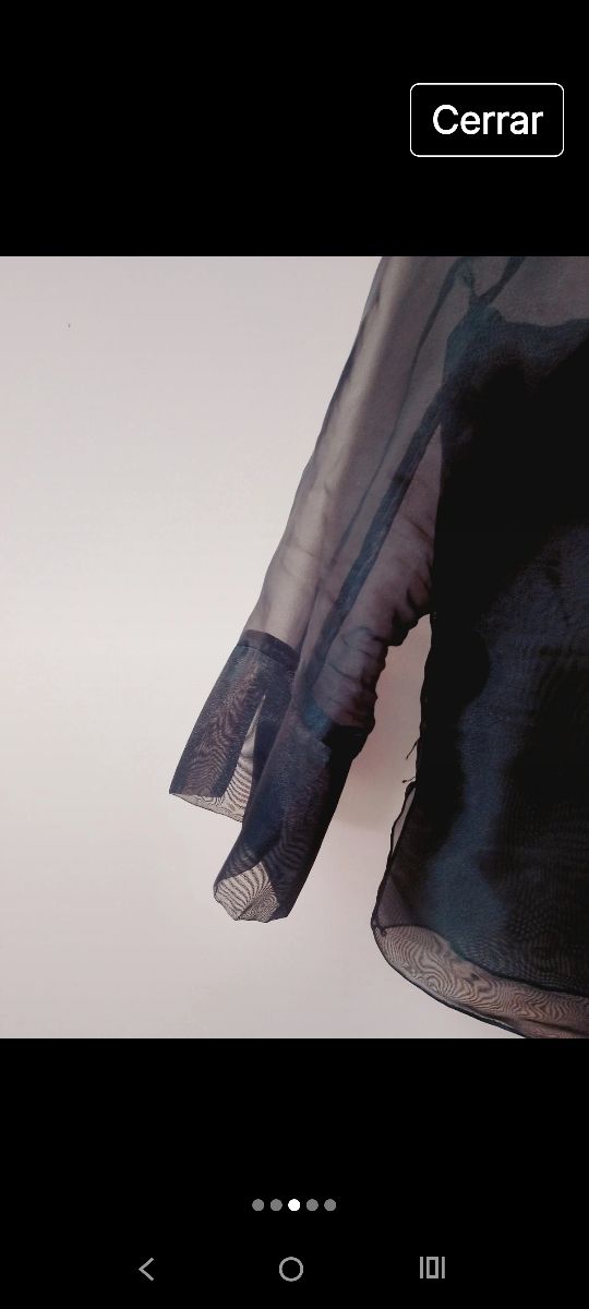 Blusa negra transparente