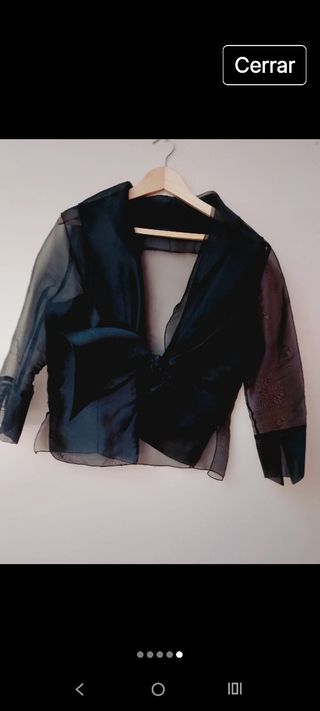 Blusa negra transparente