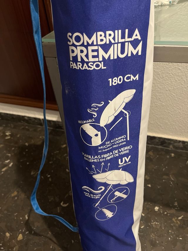 Sombrilla Premium Parasol 180cm Reclinable