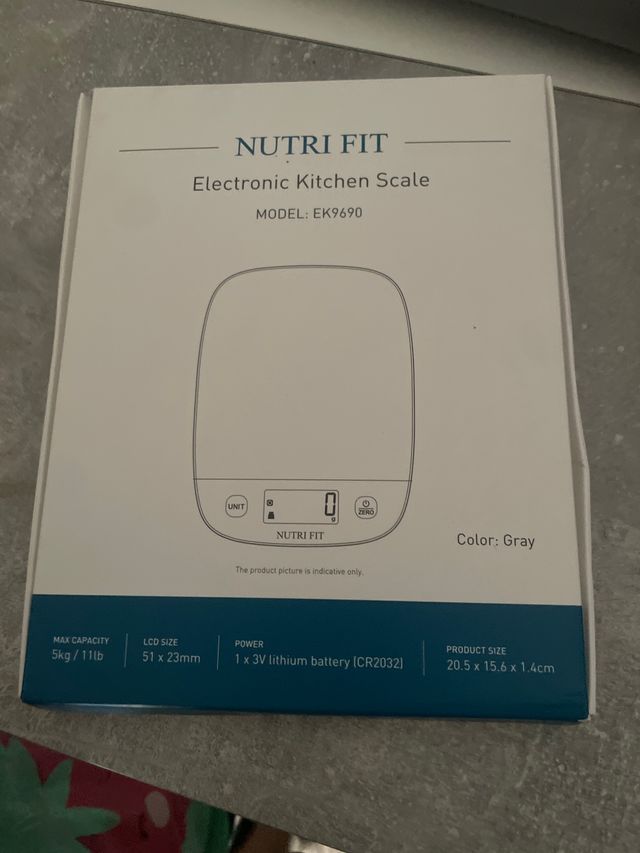 Balanza Cocina Nutri Fit EK9690 Gris