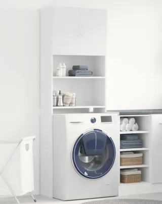 Armadio per lavatrice bianco