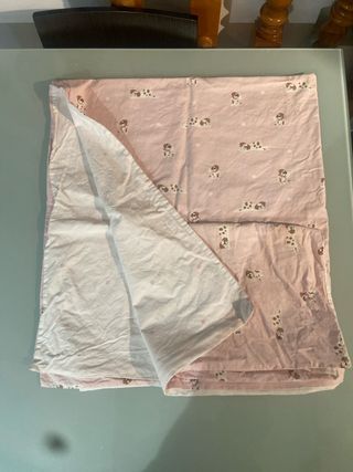 Funda nórdica infantil perros rosa