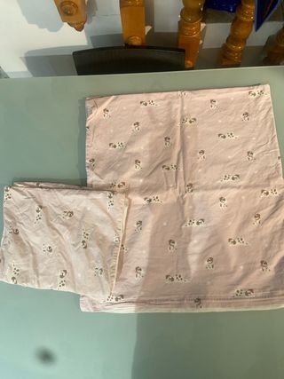 Funda nórdica infantil perros rosa