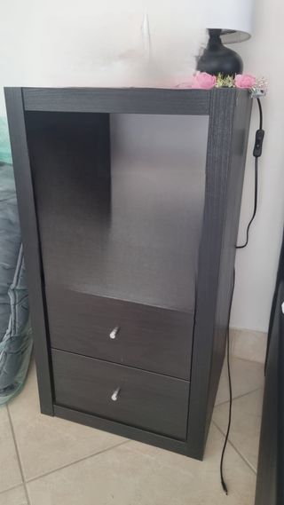 2 Comodini Ikea Neri/Marrone