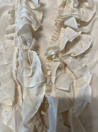 Camisa Zara Beige Volantes manga larga 