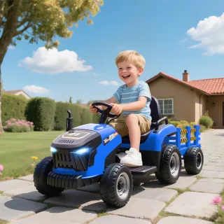 Trattore Elettrico per Bambini con Rimorchio Estra