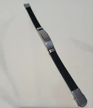 Bracciale da uomo in acciaio inossidabile e pelle