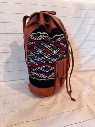 Mochila Cuero Unisex Grande Multicolor