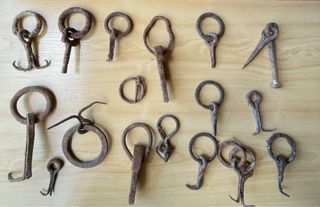 Lote de antigüedades anillos herraje